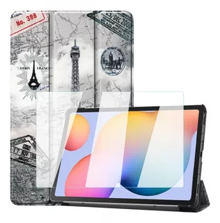 Mica + Funda Smart Case Para Galaxy Tab S6 Lite Paris