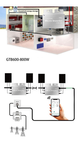 Microinversor Solar Grid Tie Wifi Control Automático