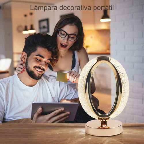 Lámpara De Escritorio Recargable Usb Buró Mesa Luz De Noche Led Nocturna Elegante