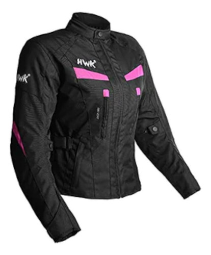 Chaqueta Dama Hwk Stunt Color Negro Rosa Talla S Moto