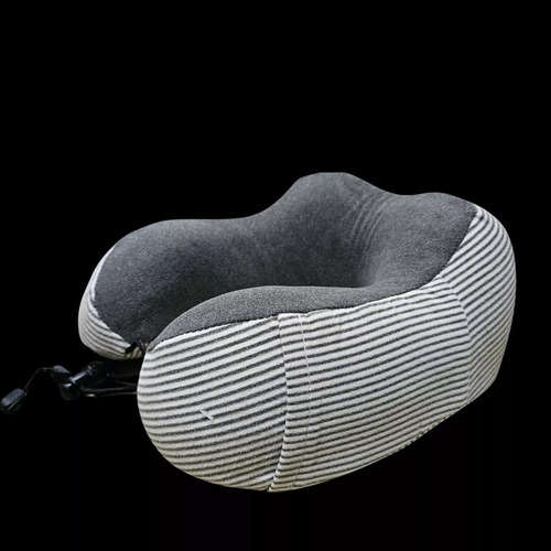 Cojín Para Cuello Modelo Rayado Ajustable Para Viajes Largos