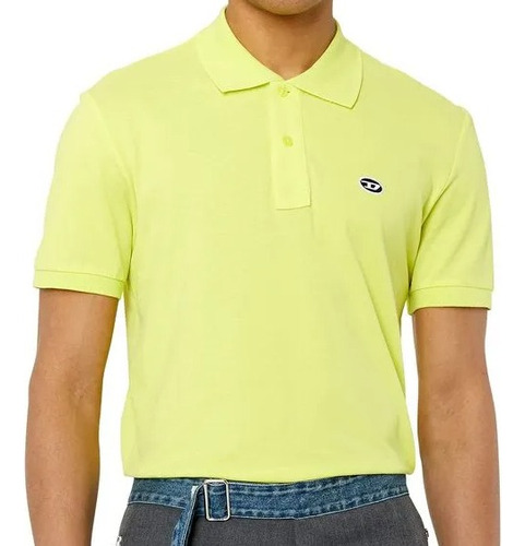 Diesel Polo Shirt With Oval D Patch. T-smith-doval-pj