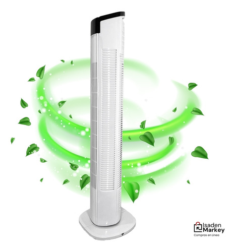 Ventilador De Torre Silencioso 80cm 3 Velocidades Compacto Cantidad de aspas 0 Estructura Blanco Diámetro 20 cm Frecuencia 60 Hz Material de las aspas Plástico