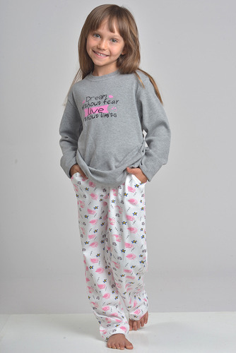 Pijama Niña Manga Larga Invierno Talla 4 6 8 10 12 14 16 