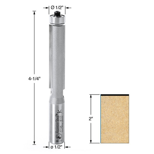 Amana Tool 47126 Recorte Al Ras Extra Larga Con Rodamiento D