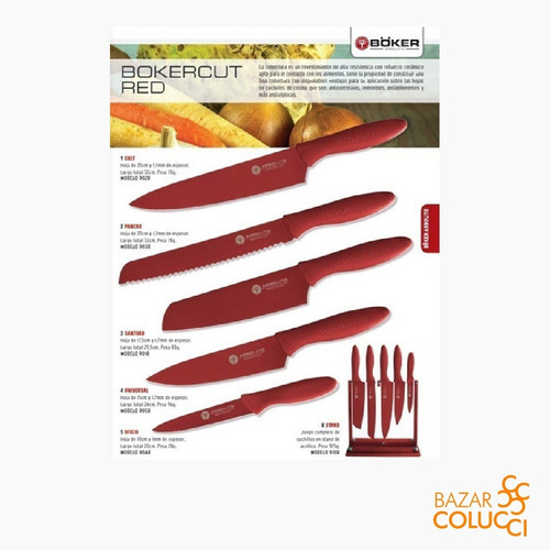 Cuchillo Oficio Rojo, Arbolito - Bazar Colucci