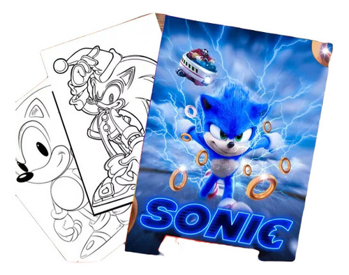 Libro Colorear Imprimible Personalizado Sonic Souvenir