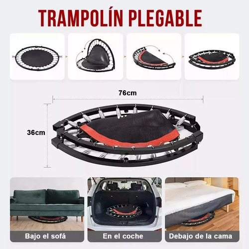 Trampolín Para Ejercicio Fitness Plegable Mini Brincolín