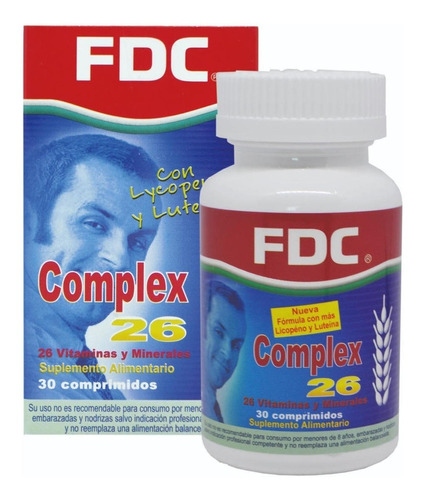 Multivitaminico - Complex 26 X 30 Comprimidos + Vit C Y Zinc