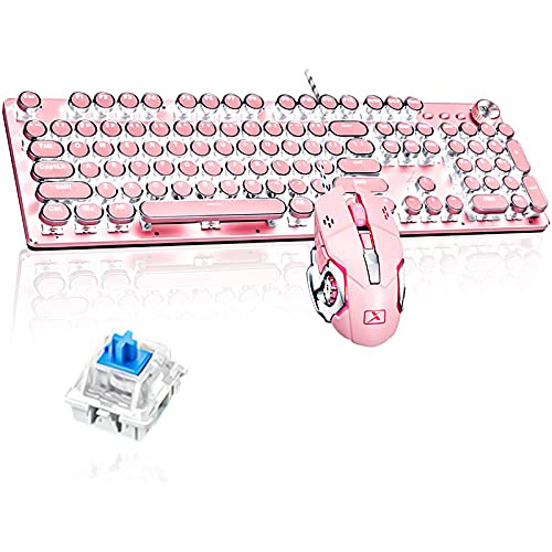 Teclado De Juego Mecánico Vintage Tonizer Ratón Retro...