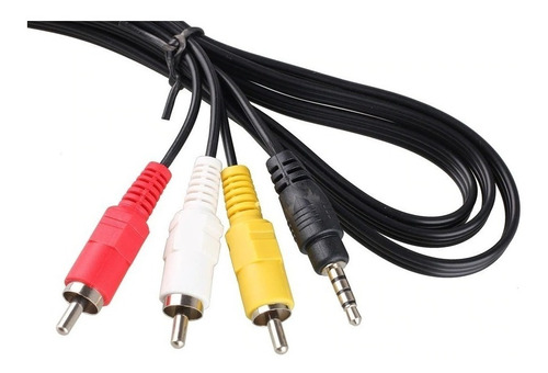 Cable Adaptador Rca Macho Por Estereo Auxiliar Macho 3x1