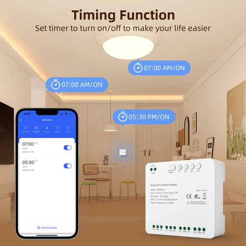 Interruptor Remoto De Relé Wifi Con Módulo Tuya Alexa Compat