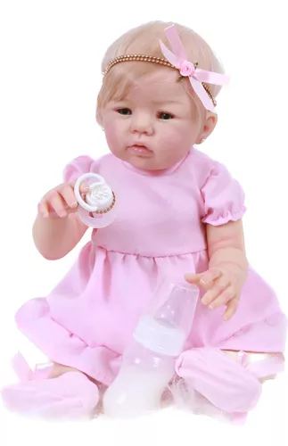 Boneca Bebê Reborn Real Princesa Newborn c Bolsa Maternidade - Chic Outlet  - Economize com estilo!