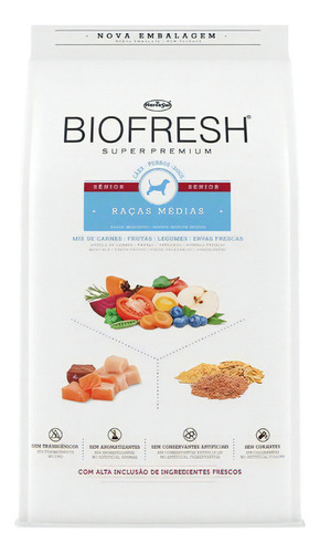 Alimento P/perro Biofresh Senior Razas Medias 10kg 