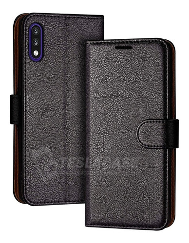 Carcasas LG K22 Flipcover  Negro + Vidrio De Regalo