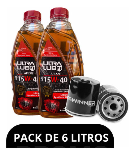 Aceite Semisintetico 15w40 Ultralub Pack De 6 Unidades