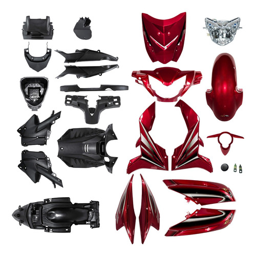 Kit Plasticos Rojo Wanxin110z Para Moto