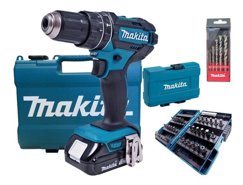 Furadeira Parafusadeira Imp 1 Bat 18v Makita Dhp482sy C/kit