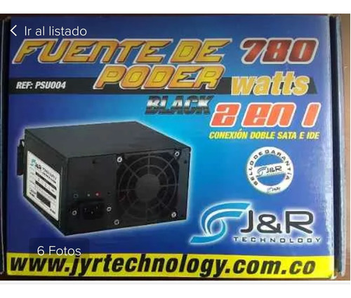 Fuente De Poder Pc 750w