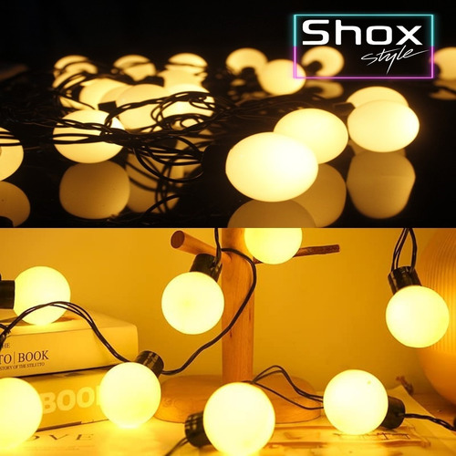 Imagen 6 de 10 de Guirnalda Exterior Cerveceria Led Decoracion 10m Shox Style