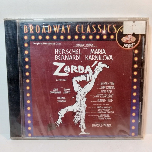Zorba (el Griego) Original Broadway Cast Cd Ed Usa Nuevo