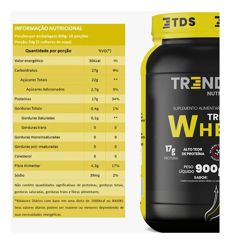Combo 2x Whey Protein Concentrado Blend Proteinas Pote 900g Sabor Baunilha