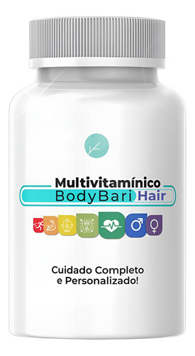 Polivitamínico Body Bari Hair Para Bariátricos 60 Doses Sabor Sem Sabor
