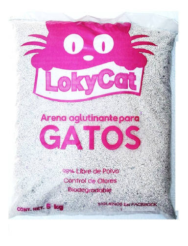 Set 10kg Arena Para Gatos Lokycat 100% Natural Aglutinante