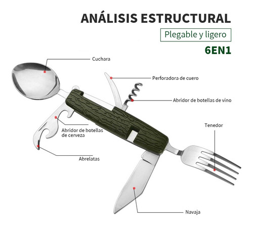 Cuchillo Y Tenedor Multiusos Para Acampar Al Aire Libre