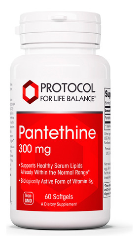 Pantetina 300mg Protocol 60 Softgels Produto Importado