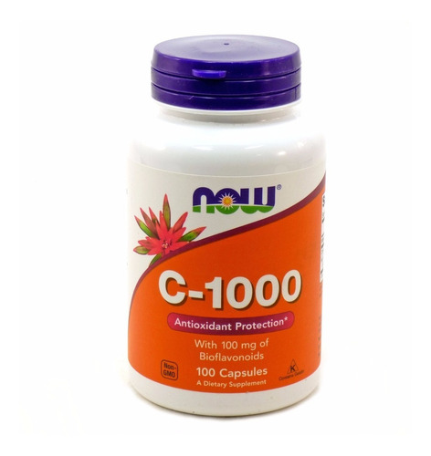 Vitamina C Now Foods 100 Caps - 1000mg 1g Envio Imediato