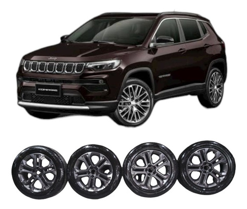 Jogo Roda Com Pneu Pirelli Scorpion 225/55 R18 Jeep Compass (Usado)