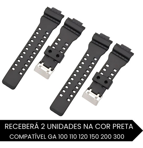 Kit 2 Pulseira Relógio Compatível Vários Modelos Casio Cs7