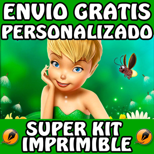 Kit Imprimible Tinkerbell Campanita Personalizado Candy Bar