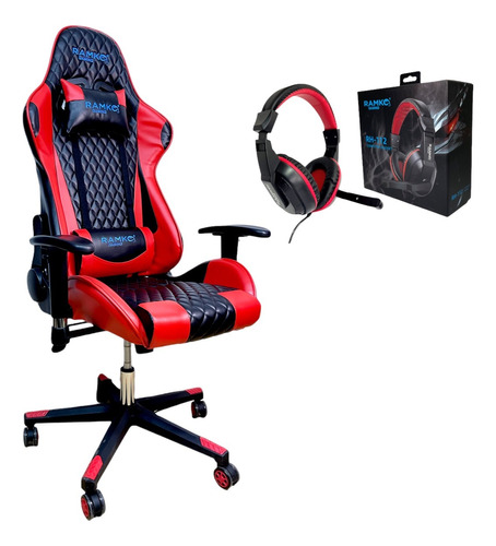 Silla Gamer Rm-914 Calidad Premium Ramko Más Audífonos Gamer