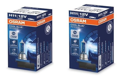 2 X Ampolletas H11 Osram Cool Blue Intense