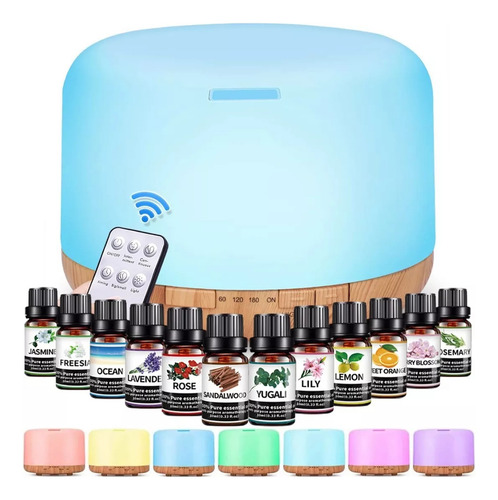 Humidificador De Aceites Esenciales De 500 Ml 7 Colores Color De Color