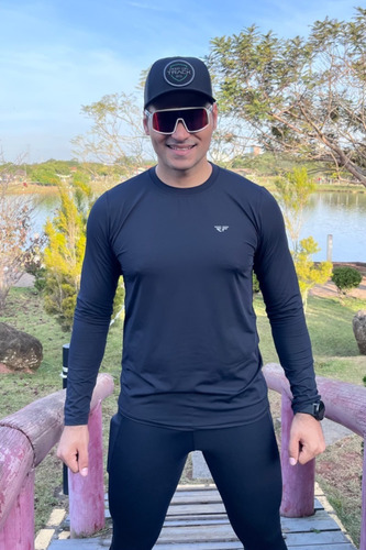Imagem 8 de 8 de Camiseta Térmica Segunda-pele Com Proteção Uv+ Tec Dry-fit