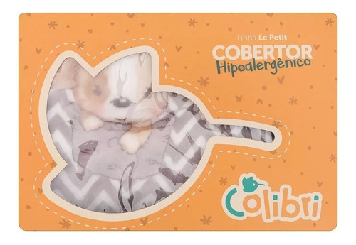 Manta gruesa para bebé niño azul Le Petit Colibri Line Color DOGGIE