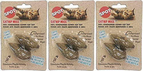 6 Pack Ethical Pet 100percent Catnip Candy Mice Cat Toy 3 Pa