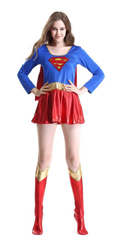 Traje De Supergirl Cosplay De Piel Sintética Monstruo