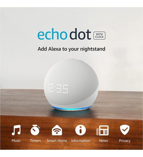 Echo Dot Con Reloj  5.ª Generación, Modelo De 2022