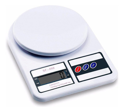 Balanza Digital 10kg Multiuso Presición Portatil Tara Hogar Capacidad máxima 10 kg Color Blanco