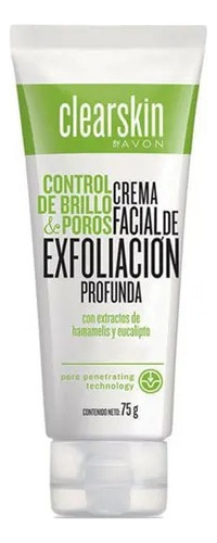 Crema Facial Clearskin Exfoliante Control Brillo Avon