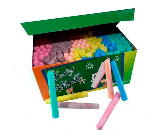 Tizas Color Lady Chalk Caja X144 Unidades Colores Surtidos 