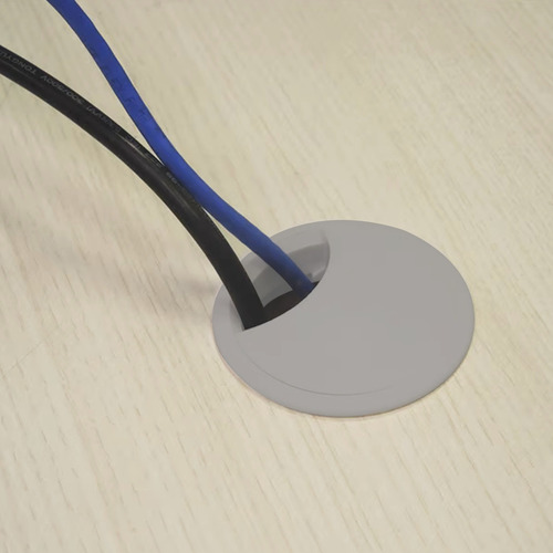 Passa Fio Cabo Mesa Computador Ø 46mm 20 Un Cinza R397