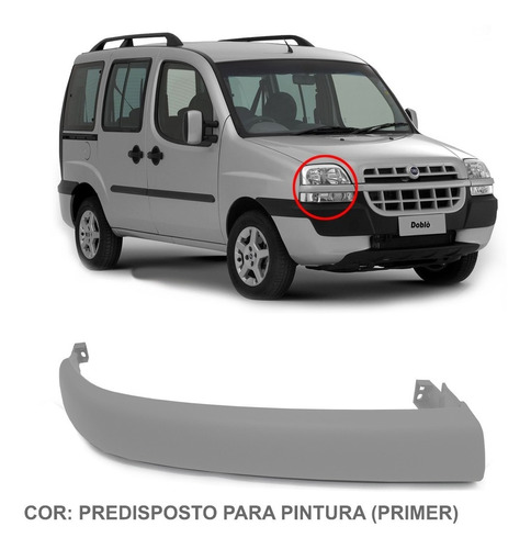 Moldura Acabamento Friso Farol Passageiro Doblo Elx Hlx 2009