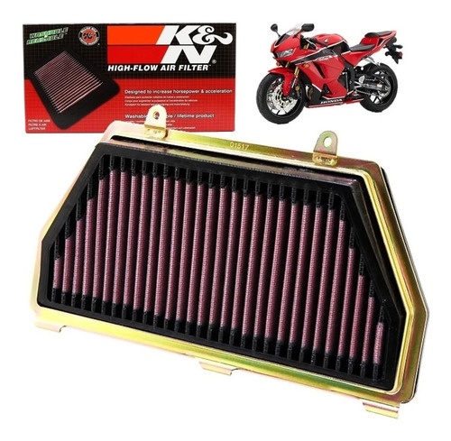 Imagem 2 de 5 de Filtro De Ar K&n Honda Cbr600rr Cbr 600rr 2007 A 2022