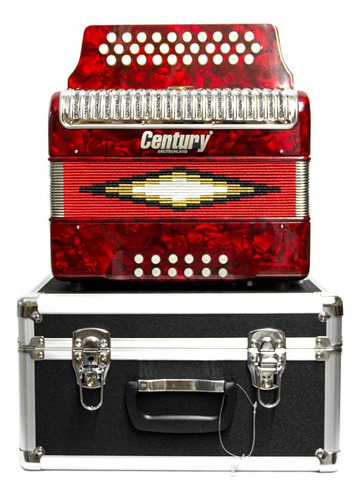 Century C3012farp Acordeón Parrilla 31 Botones 12 Bajos Rojo