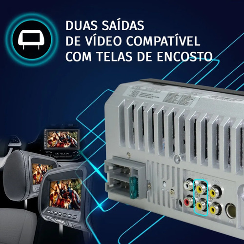 Multimídia Evolve Com Espelhamento Ios Android 7'' Gp348